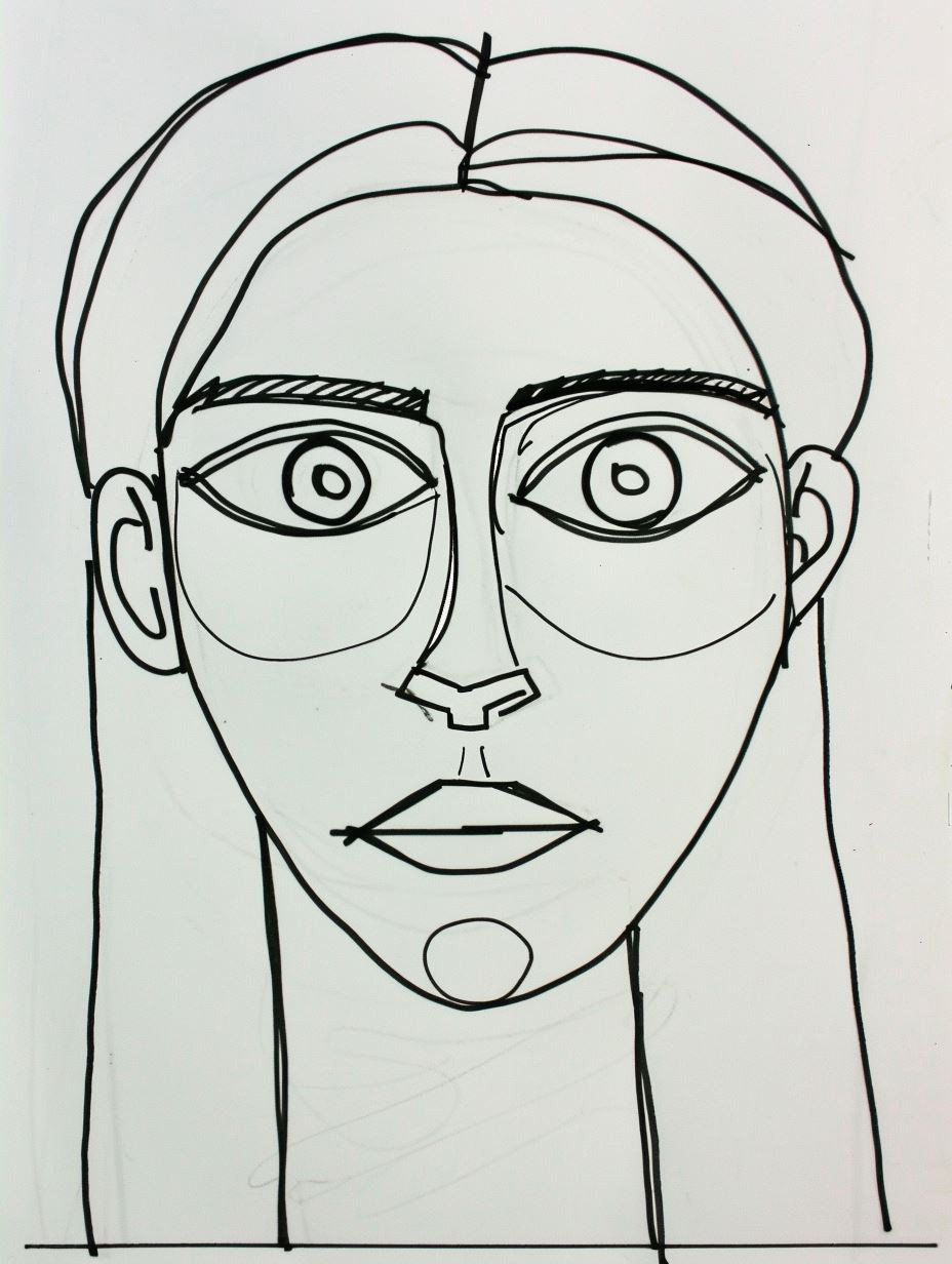 Abstract Cubist Line Art Portraits - Image 2