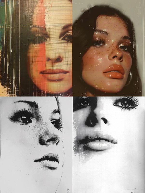 Fragmented Feminine Portrait Studies