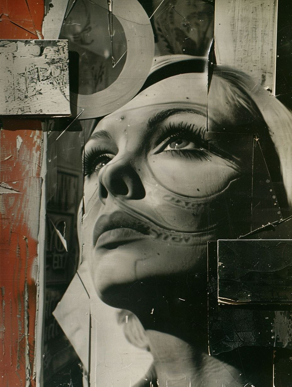 Vintage Avant Garde Collage Portraits - Image 1
