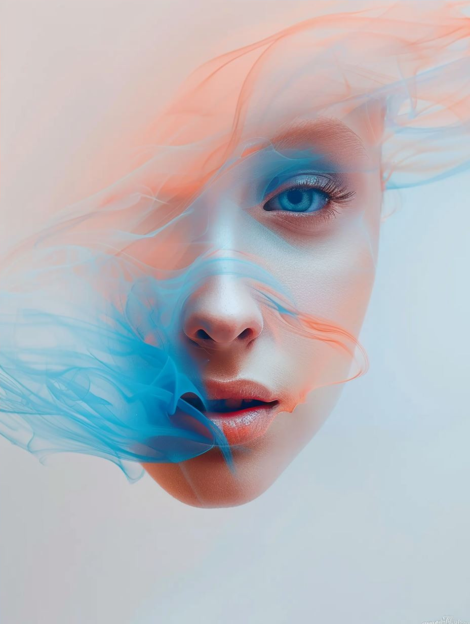 Ethereal Smoke Portrait Fusion - Image 4