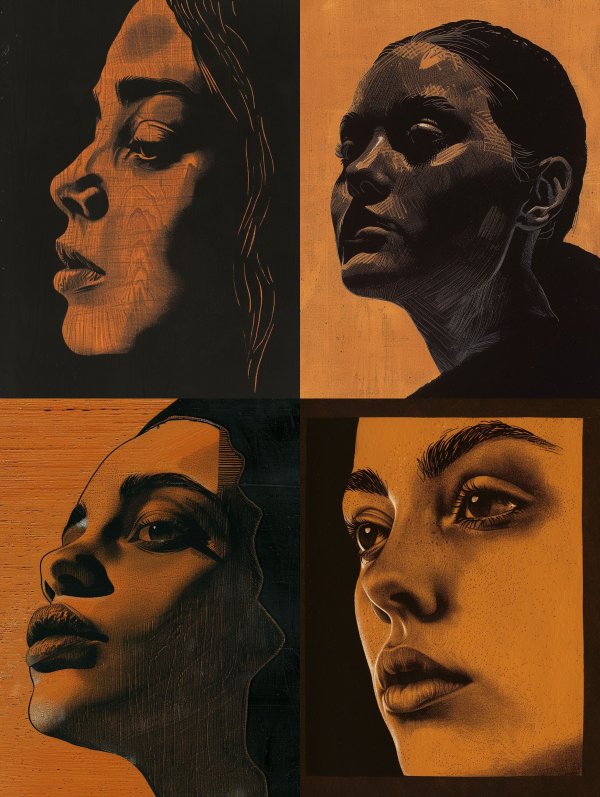 Golden Shadows Portrait Study
