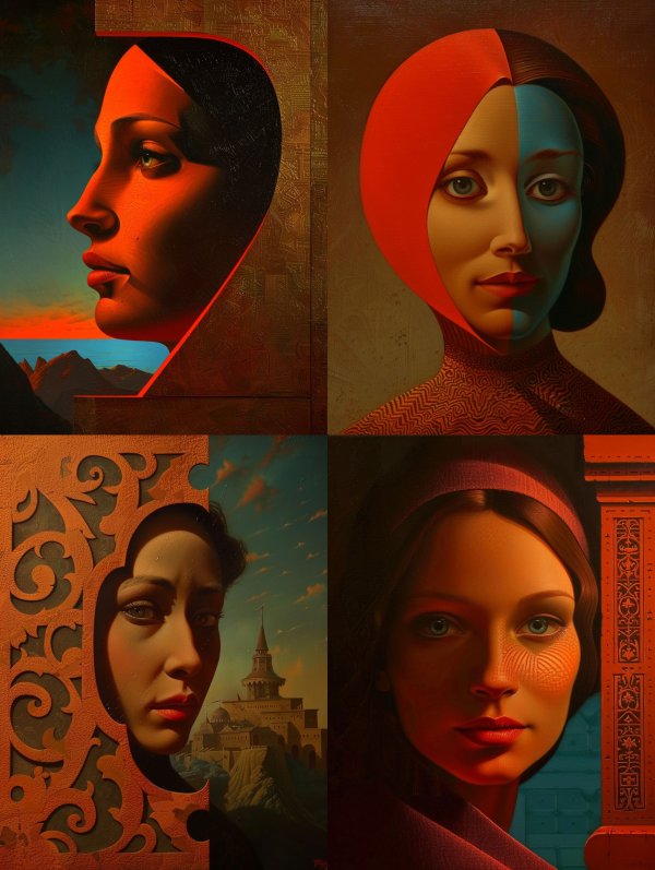 Surrealist Portraits of Divided Light