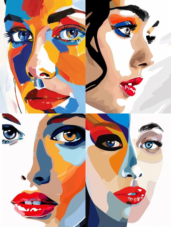 Prismatic Portraits of Feminine Beauty