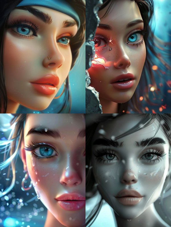 Ethereal Visions of Digital Beauty