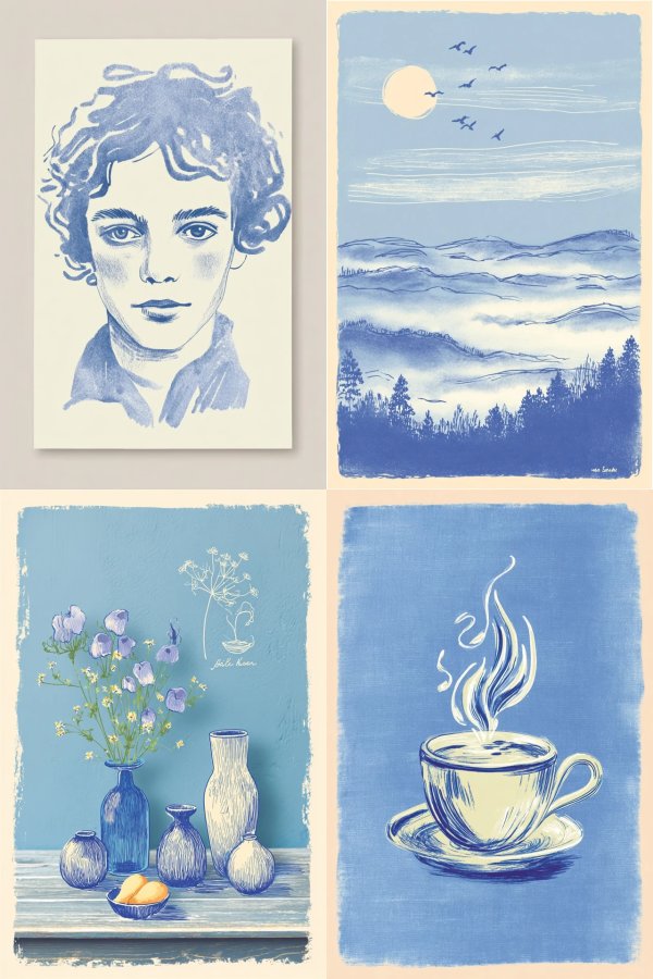 Azure Echoes of Stillness