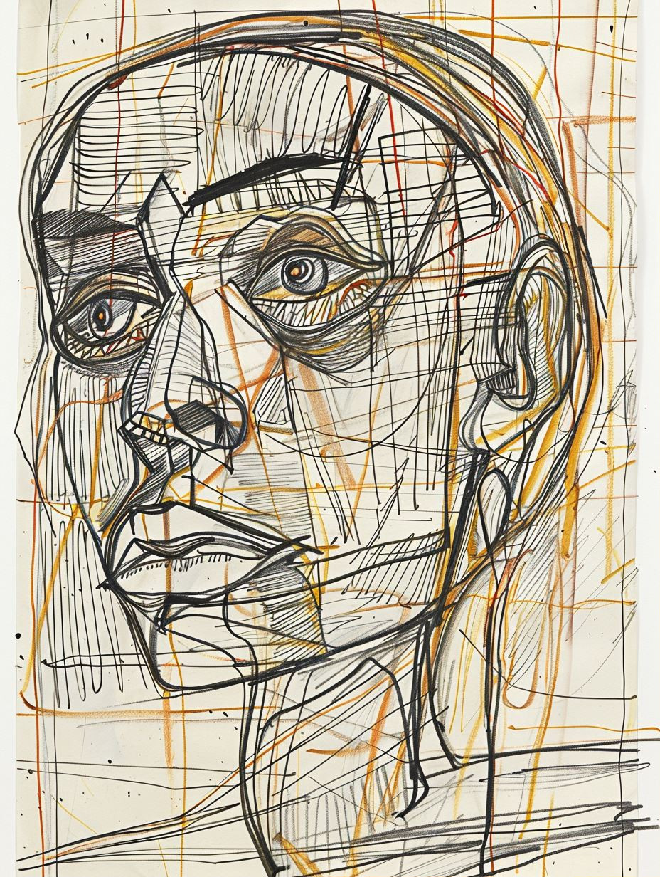 Fragmented Linear Portrait Studies