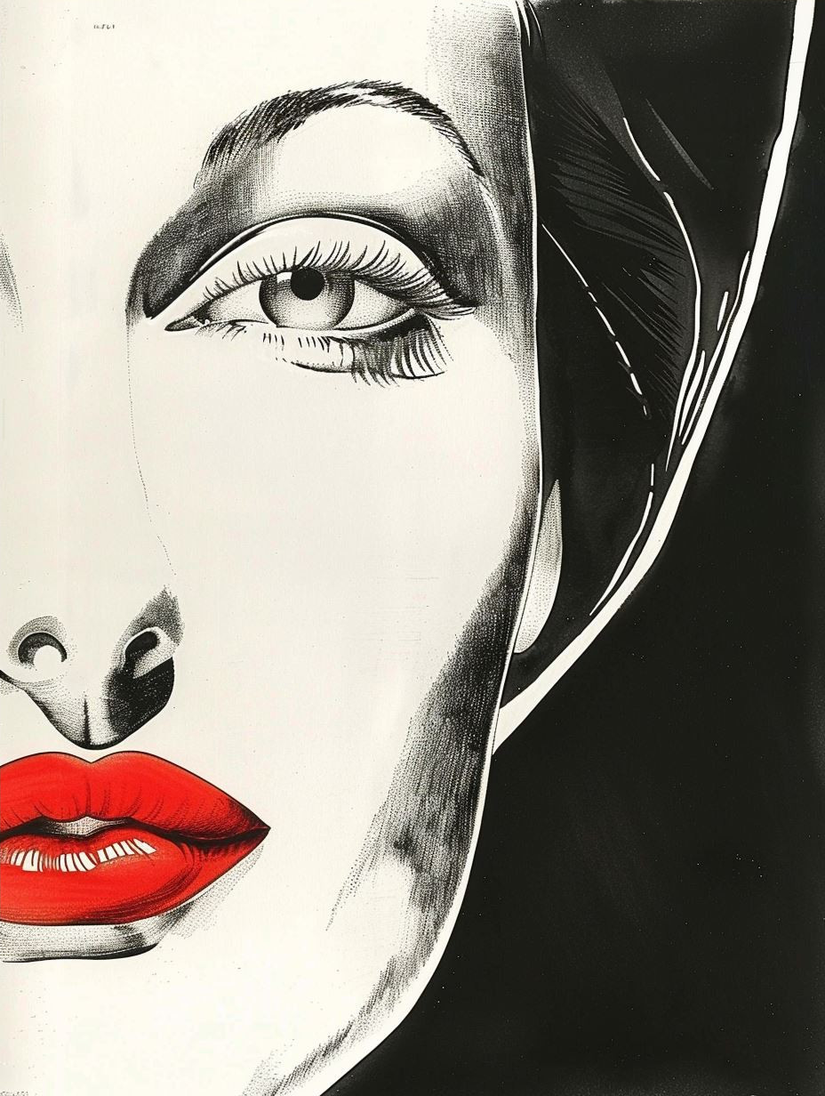Noir Ink Portrait Elegance - Image 4