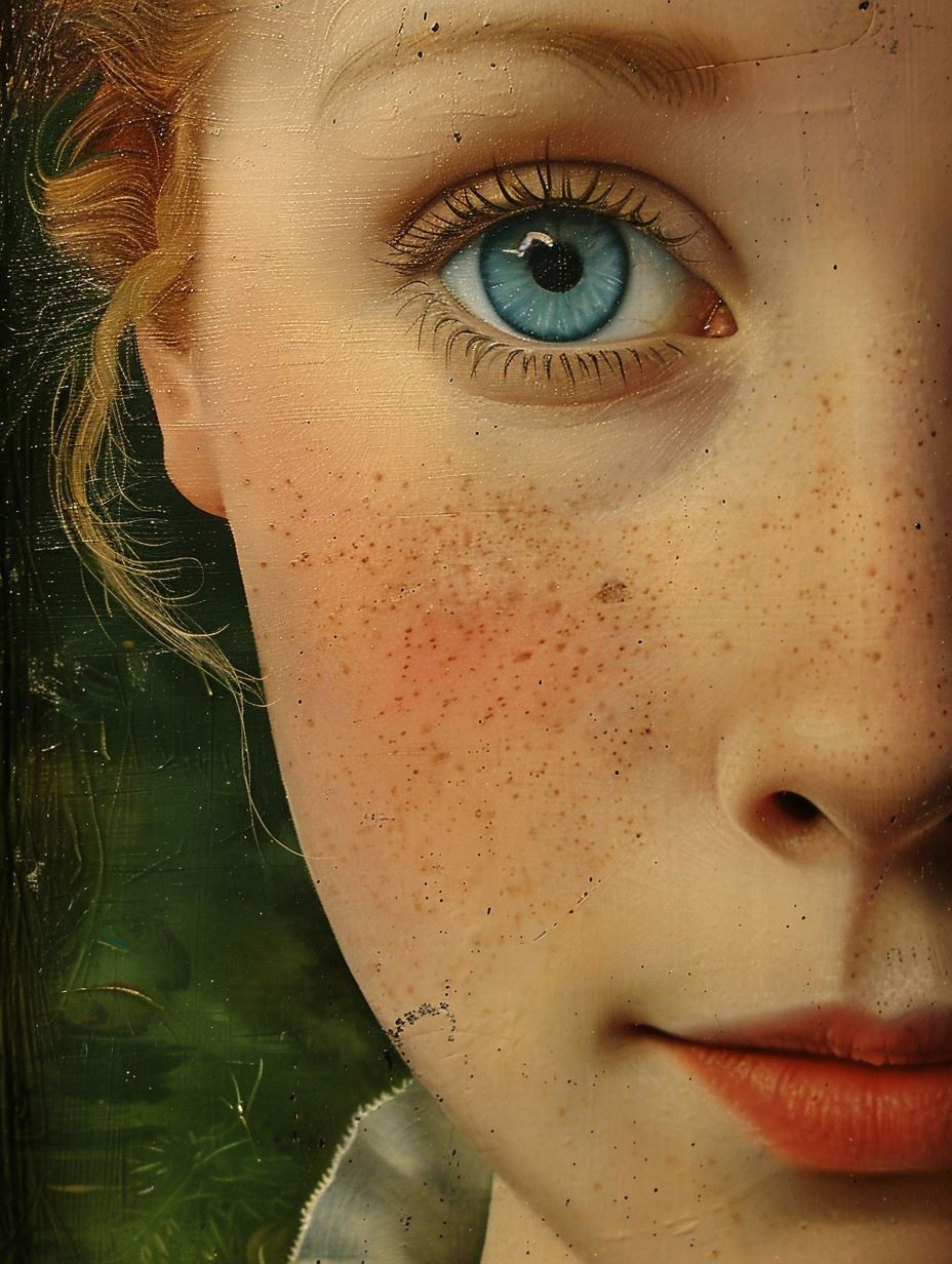 Vintage Freckled Portrait - Image 1