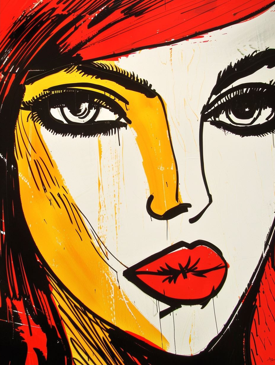 Bold Pop Art Portrait Grid - Image 2