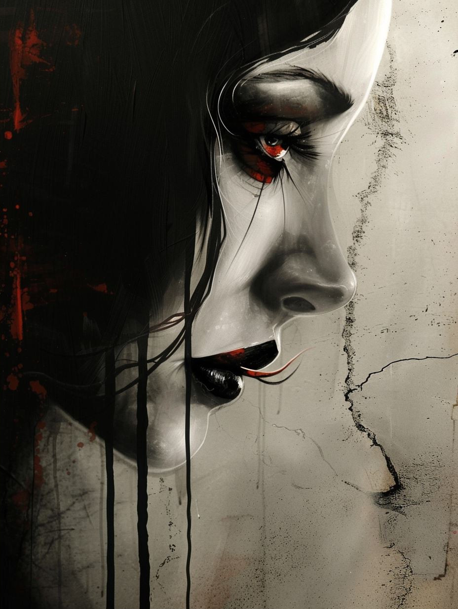Dark Gothic Crimson Elegance - Image 2