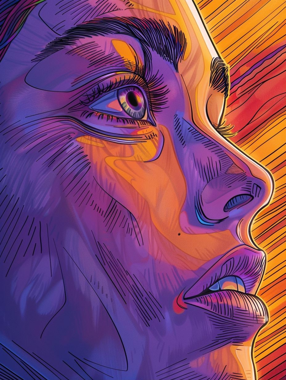 Neon Visions: A Study of Digital Faces - Image 1