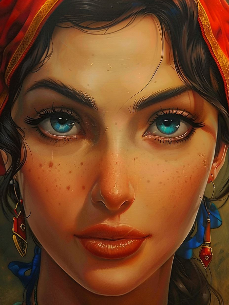 Sun-Kissed Bohemian Portrait Study - Image 3