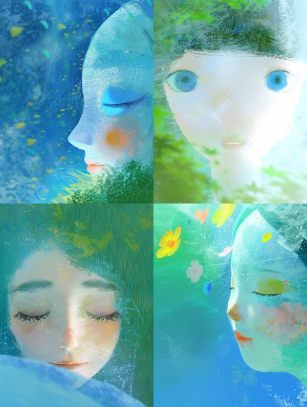 Ethereal Dreams in Azure Hues