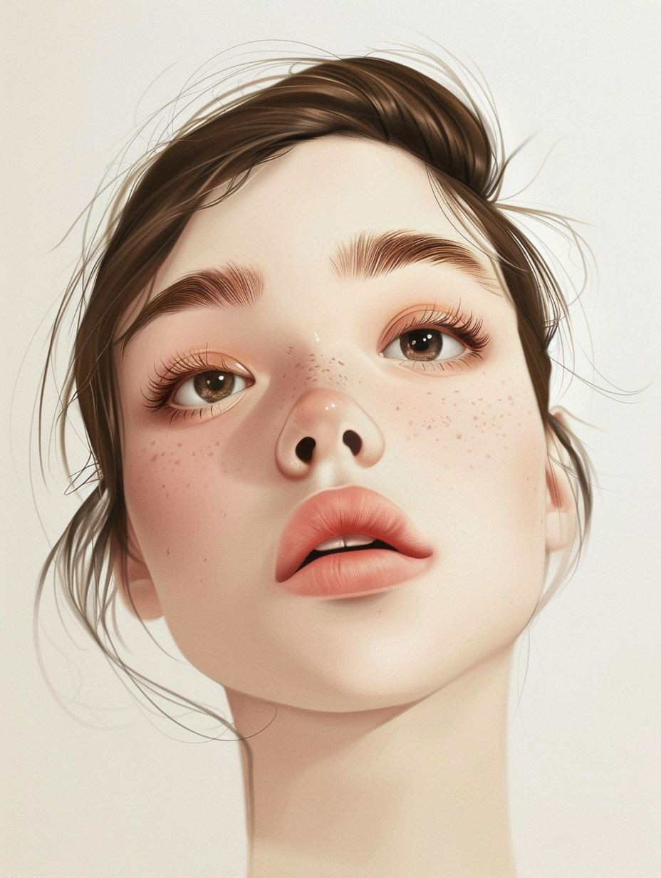Ethereal Beauty: A Study of Freckled Portraits - Image 2