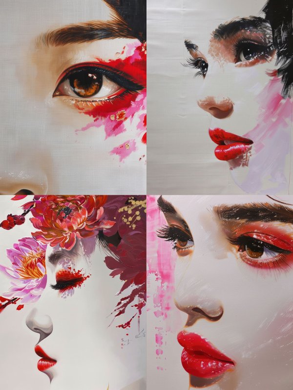 Crimson Bloom Gaze