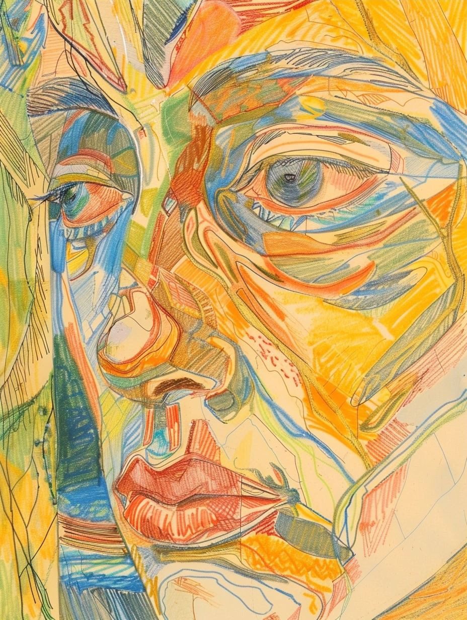 Fragmented Gaze in Vivid Hue - Image 3