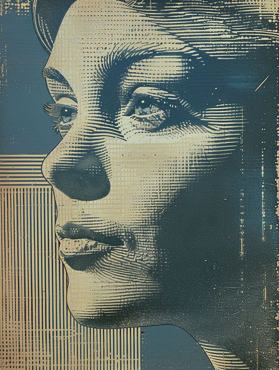 Monochrome Linear Portrait Study - Image 4