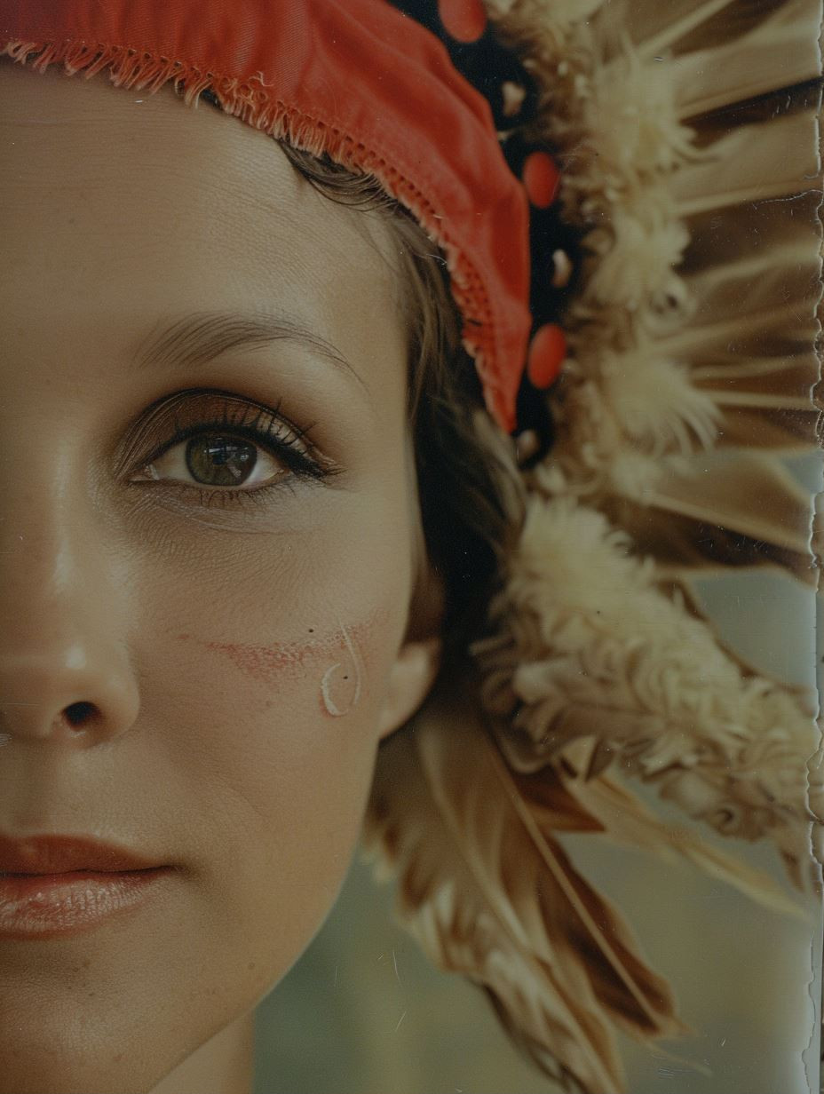 Ethereal Tribal Spirit Portrait - Image 1