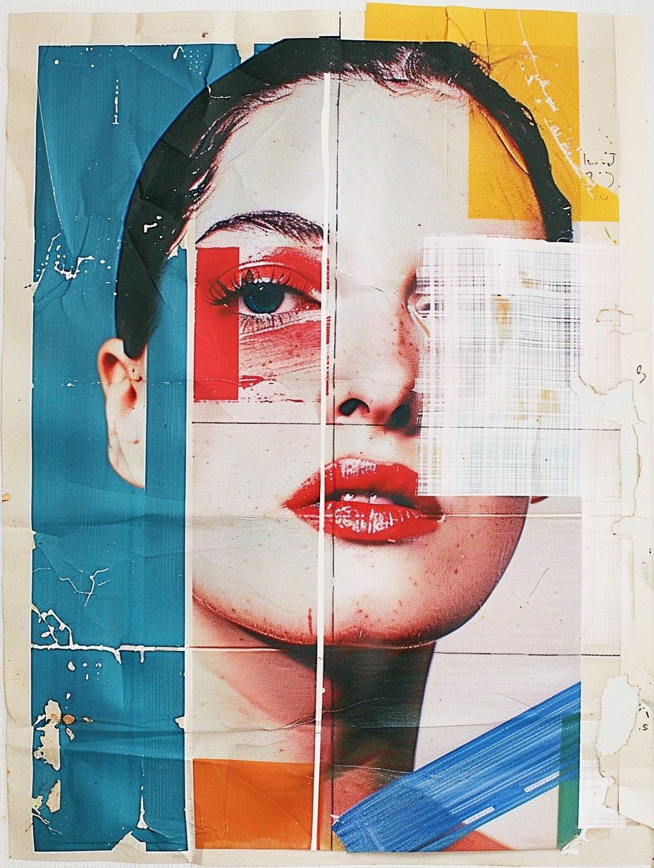 Fragmented Modernist Portrait Collage