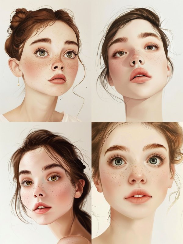 Ethereal Beauty: A Study of Freckled Portraits