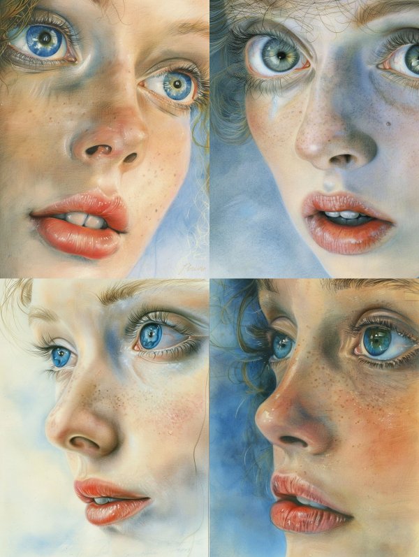 Ethereal Gaze of Azure Eyes