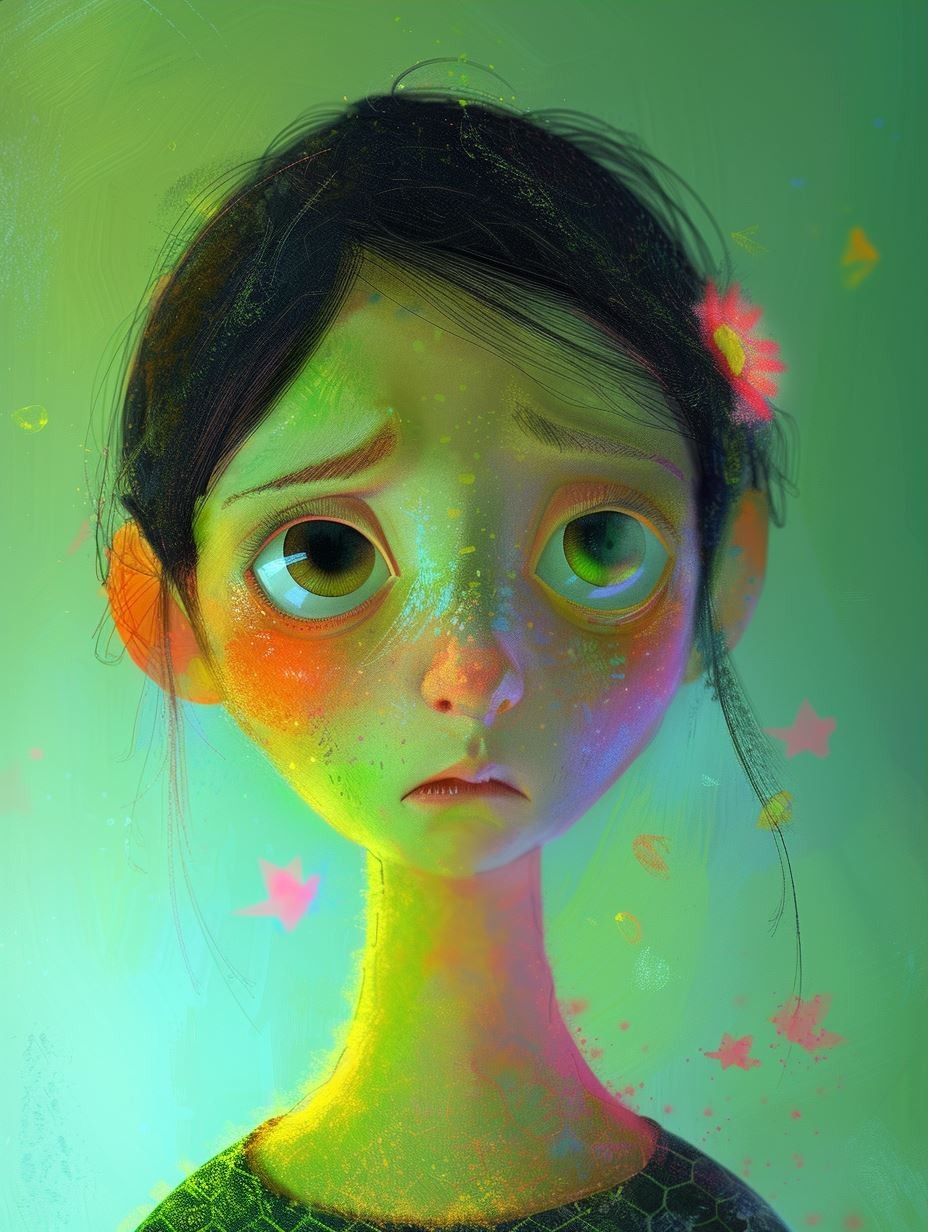 Ethereal Prism Neon Portrait - Image 3