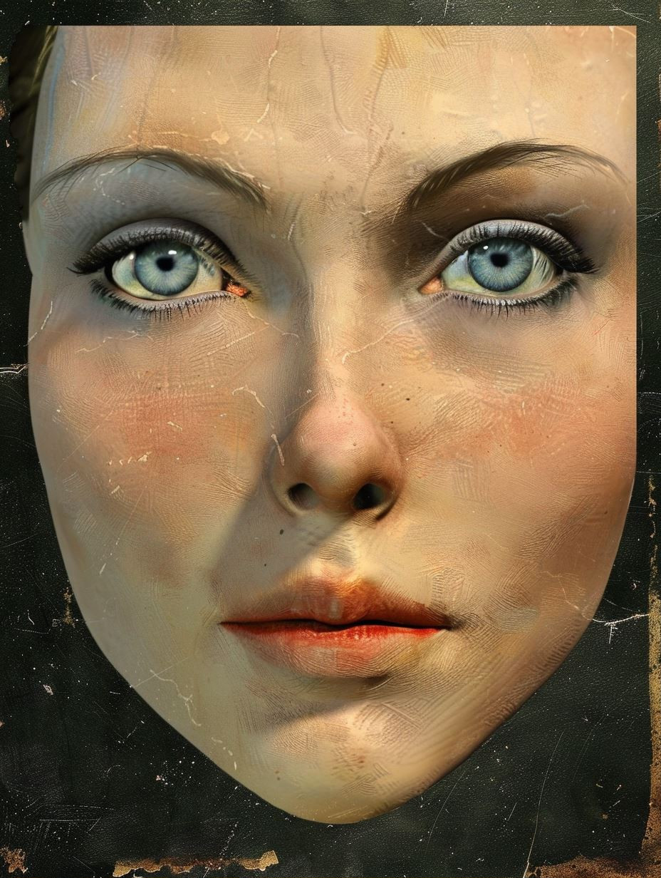 Ethereal Gazes: A Study of Blue Eyes - Image 1