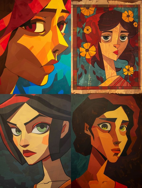 Faces of Expression: A Stylized Quartet