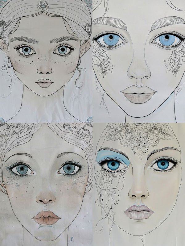 Ethereal Visions: A Study of Blue Eyes