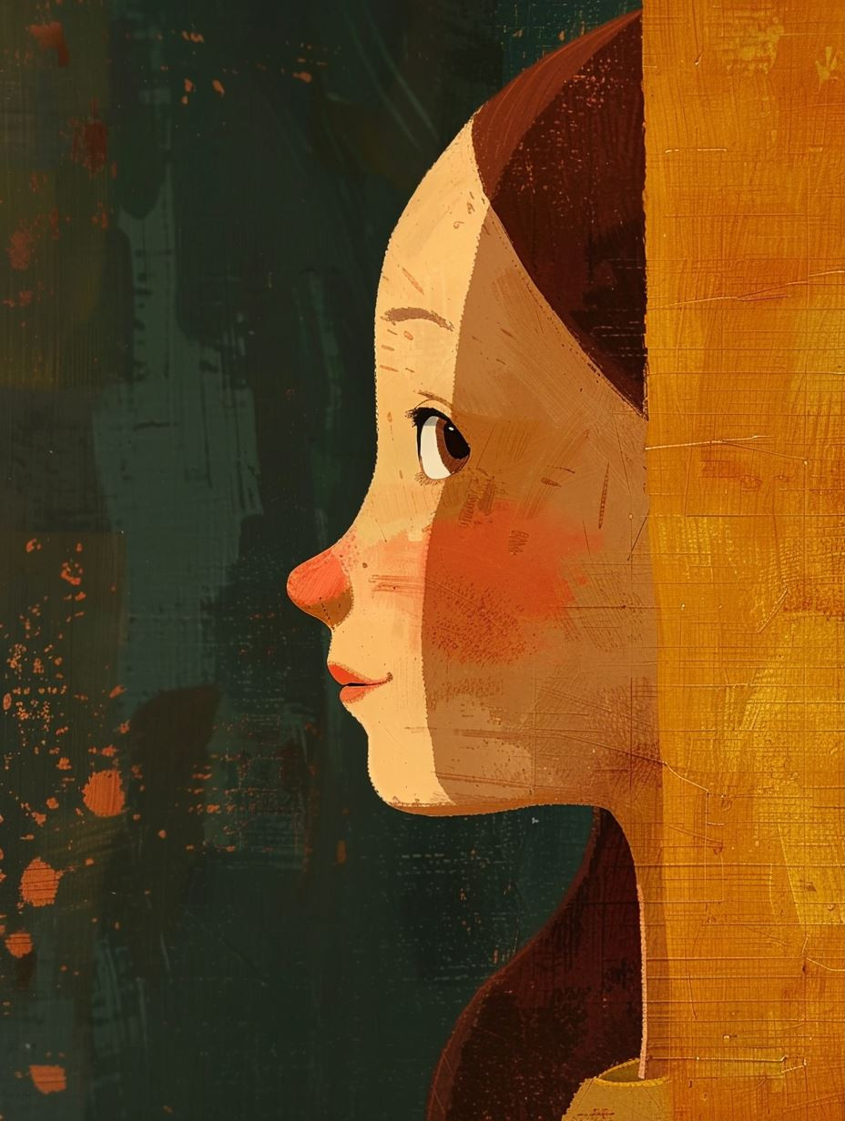 Quiet Gaze in Golden Light - Image 1