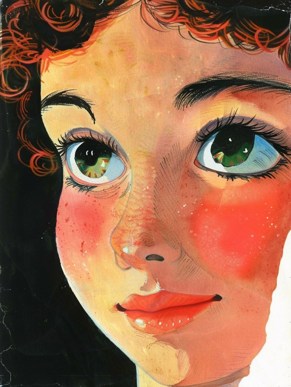 Vintage Pop Art Female Portrait Collage - Image 3