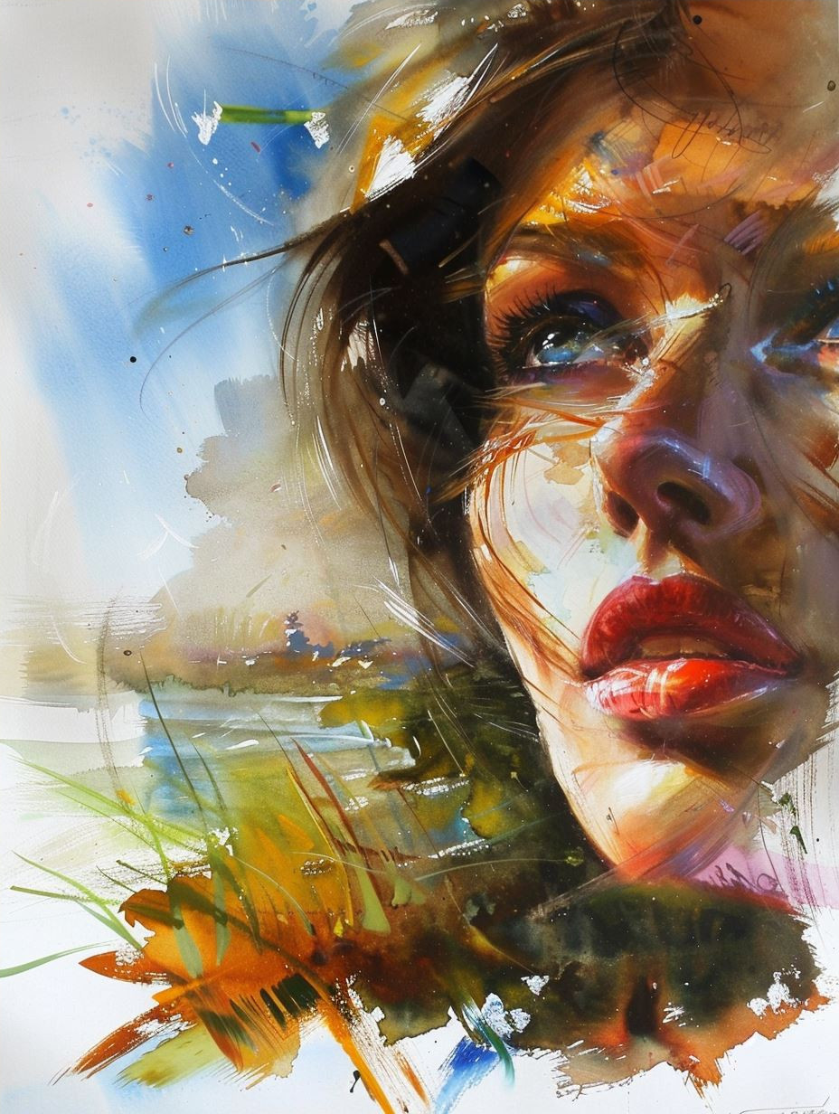 Chromatic Souls: Abstract Female Portraits - Image 4