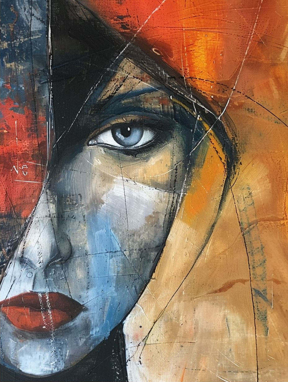 Abstract Gaze in Vivid Contrast - Image 2