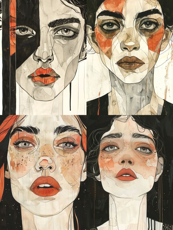Fragmented Souls: A Study of Four Faces