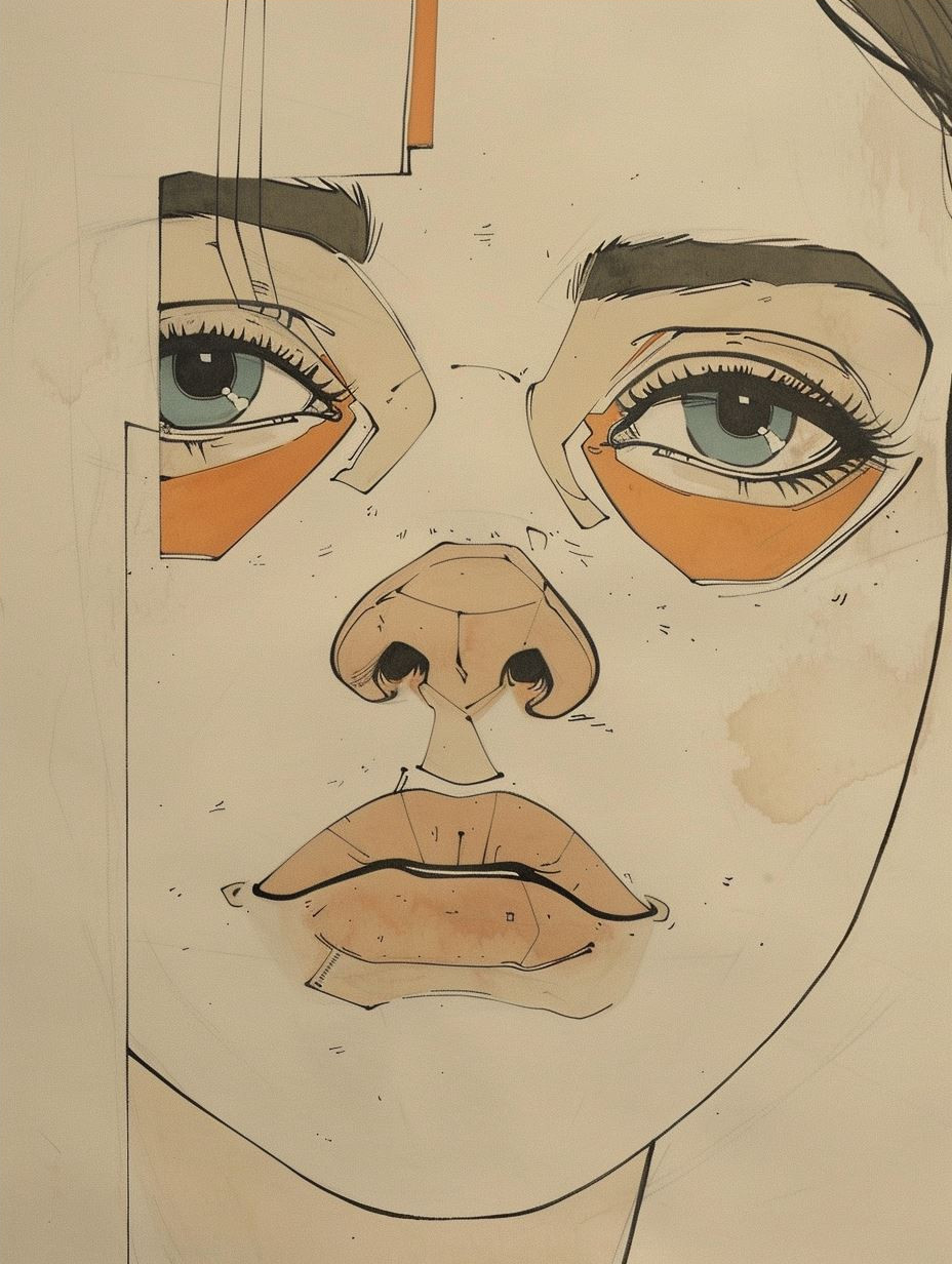 Digital Portrait Study: Four Female Faces - Image 4