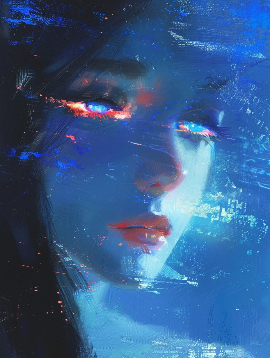 Ethereal Blue Digital Fragment - Image 3