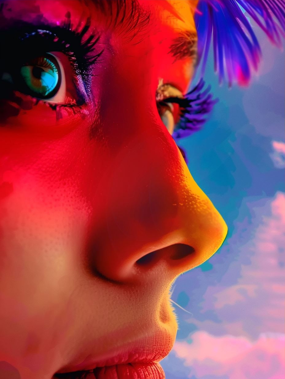 Neon Visions: A Surreal Beauty Collage - Image 3