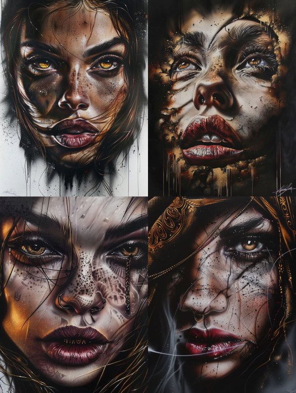 Mystic Gazes: A Study of Ethereal Beauty