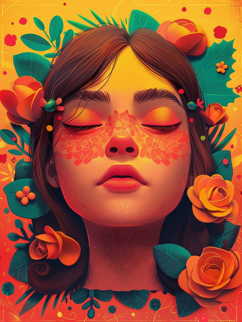 Vibrant Stylized Female Portrait Collection - Image 3