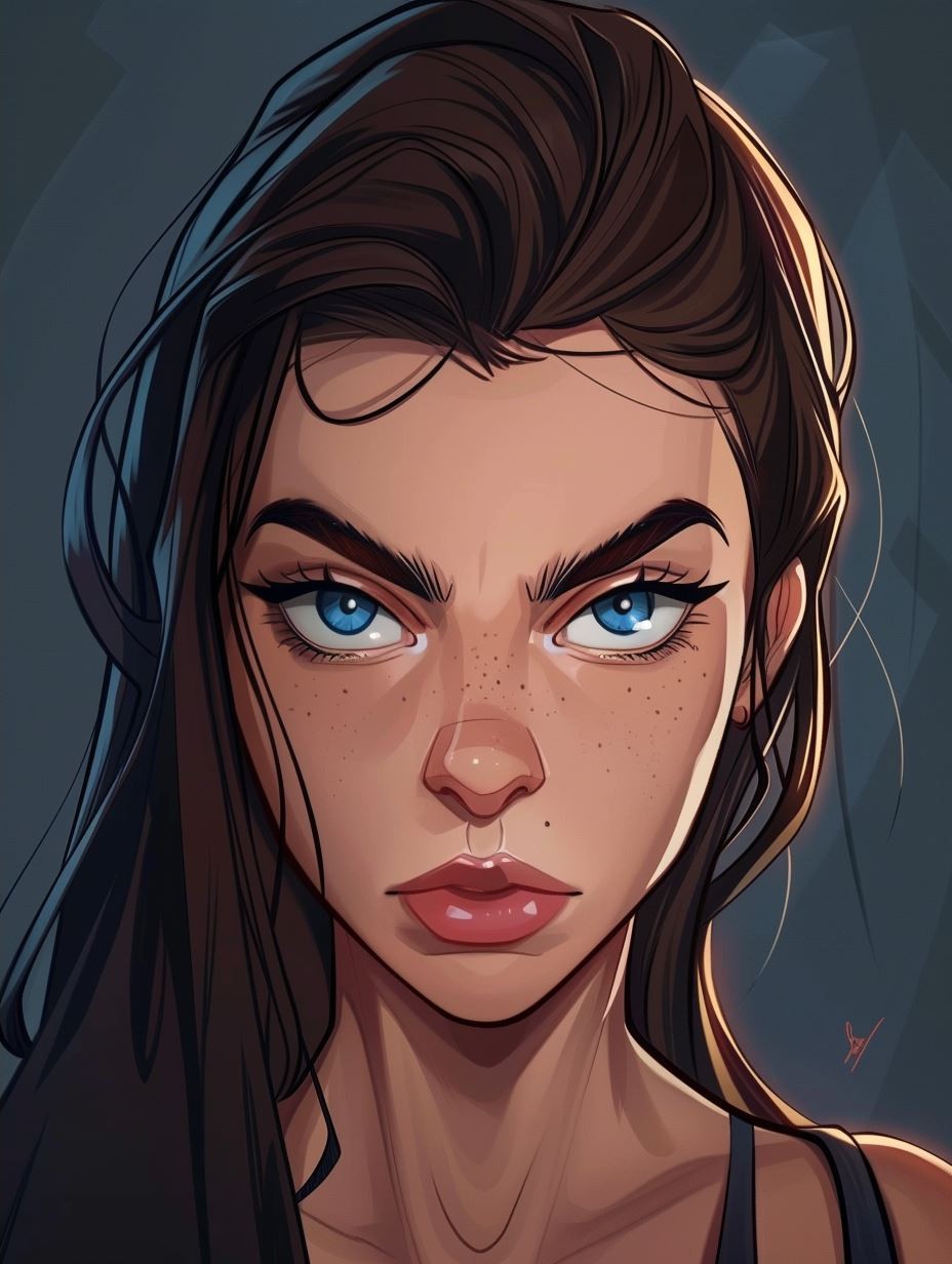 Azure Gaze Digital Art 2 - Image 4
