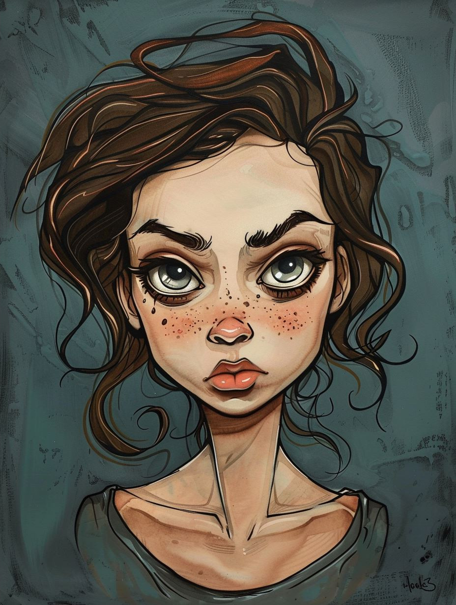 Ink Gaze Illustration - Image 2