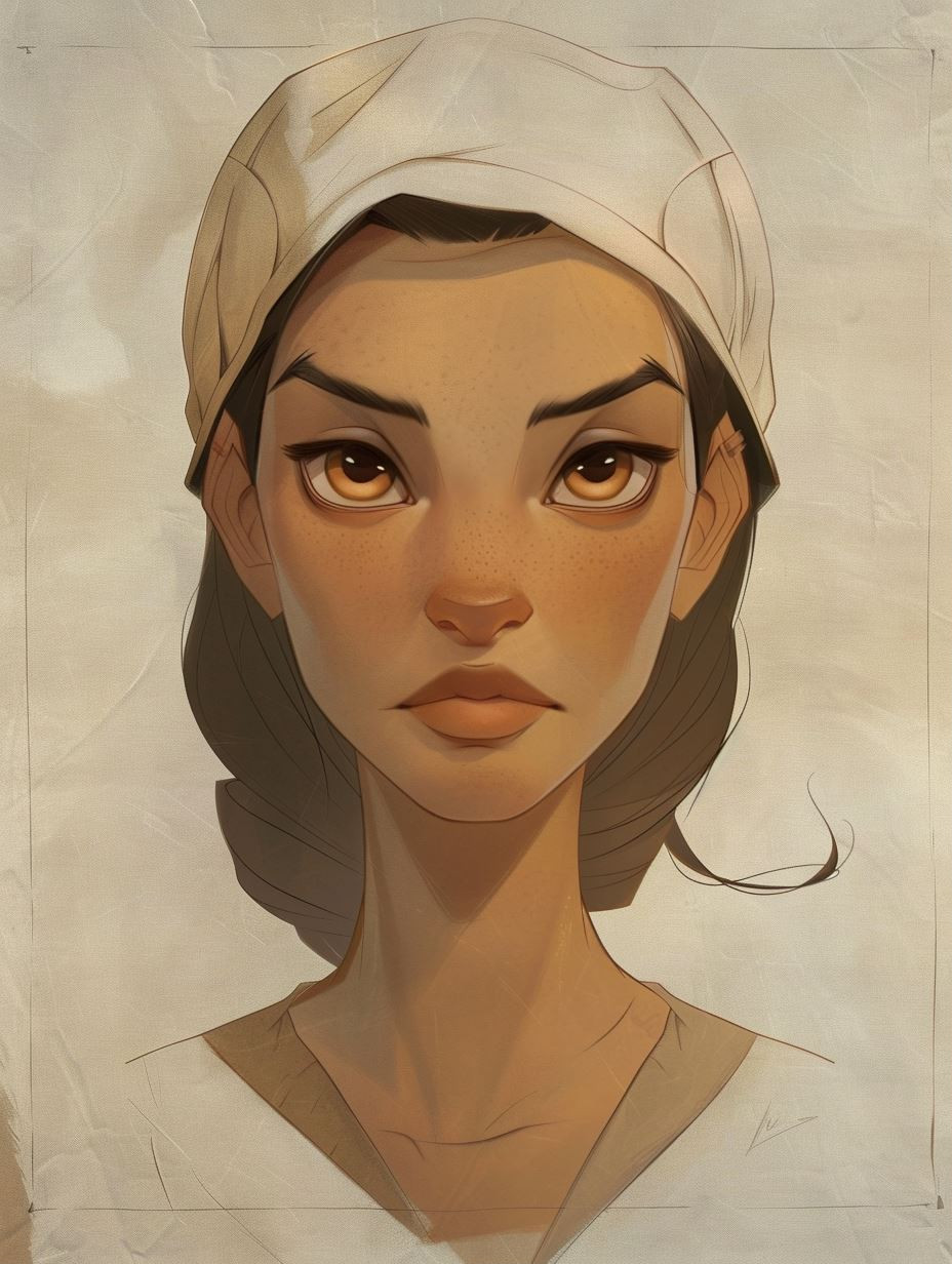 Rustic Portrait of Quiet Strength - Image 1