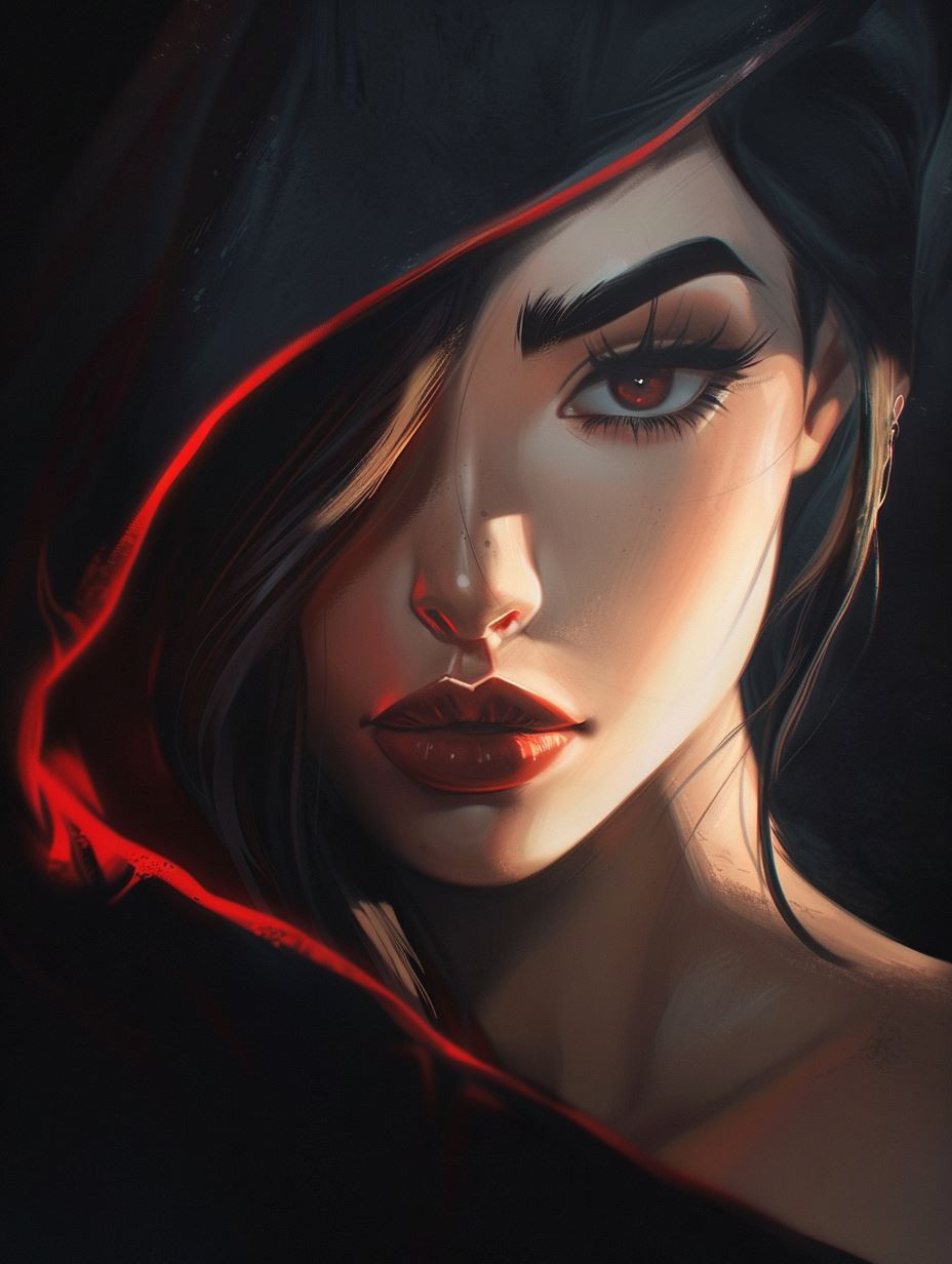 Mystic Shadows and Crimson Glow - Image 1
