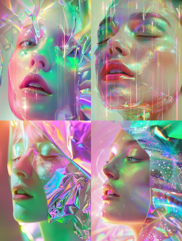 Iridescent Prism Digital Dreamscape