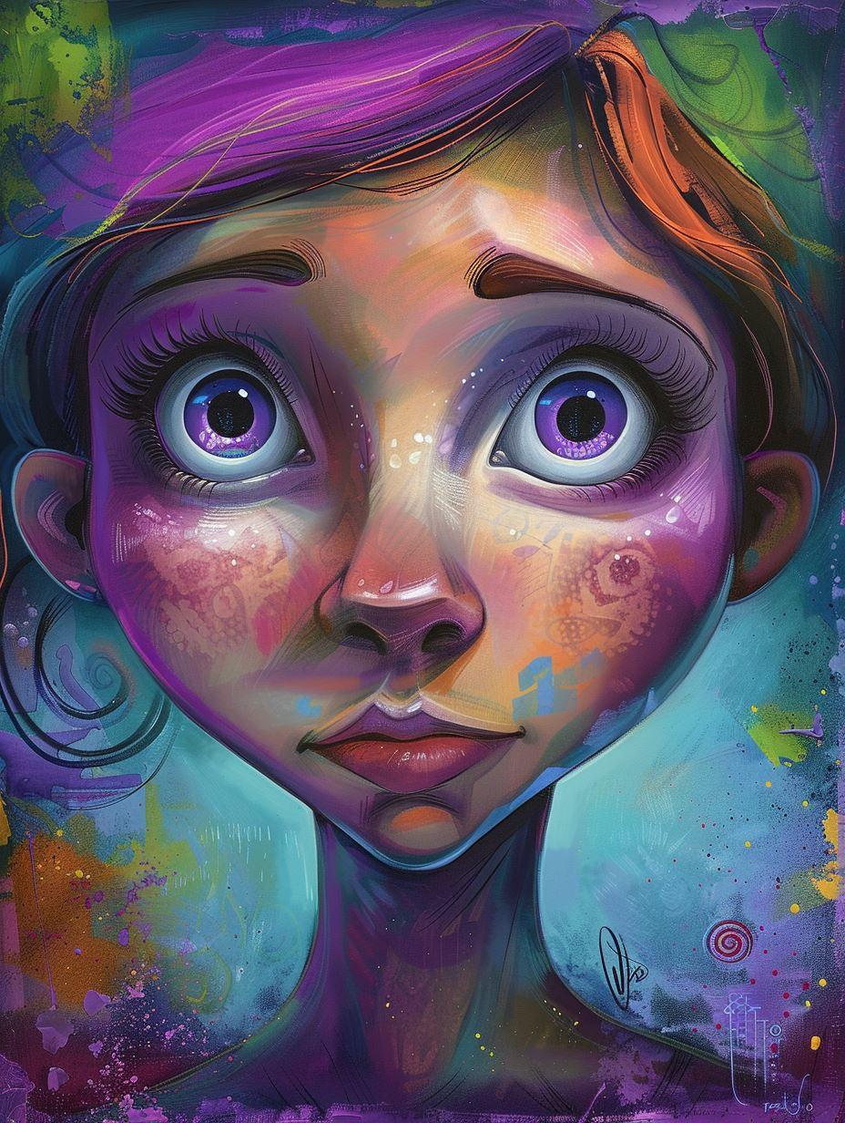 Psychedelic Dream of Violet Hues - Image 3
