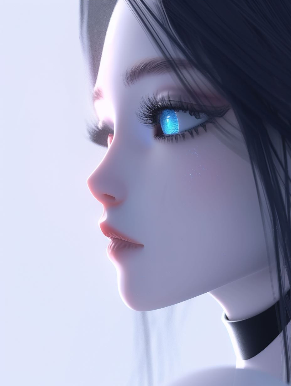 Ethereal Digital Portraits of Stylized Cyan Eyes - Image 3