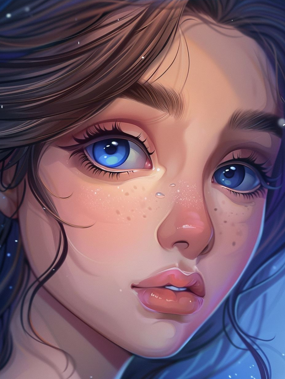Ethereal Gaze: Digital Portrait Series - Image 4