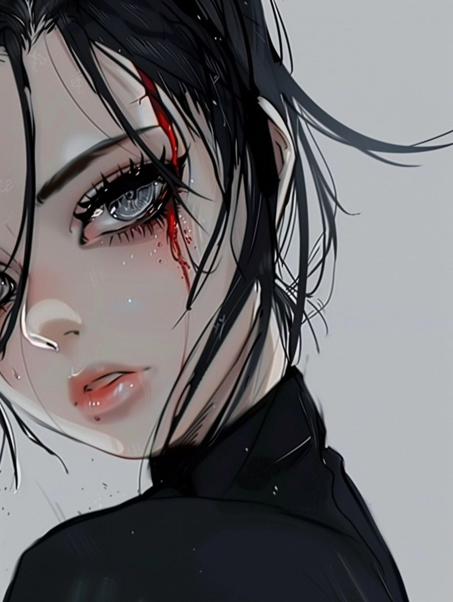 Melancholy Gothic Anime Portraits - Image 1