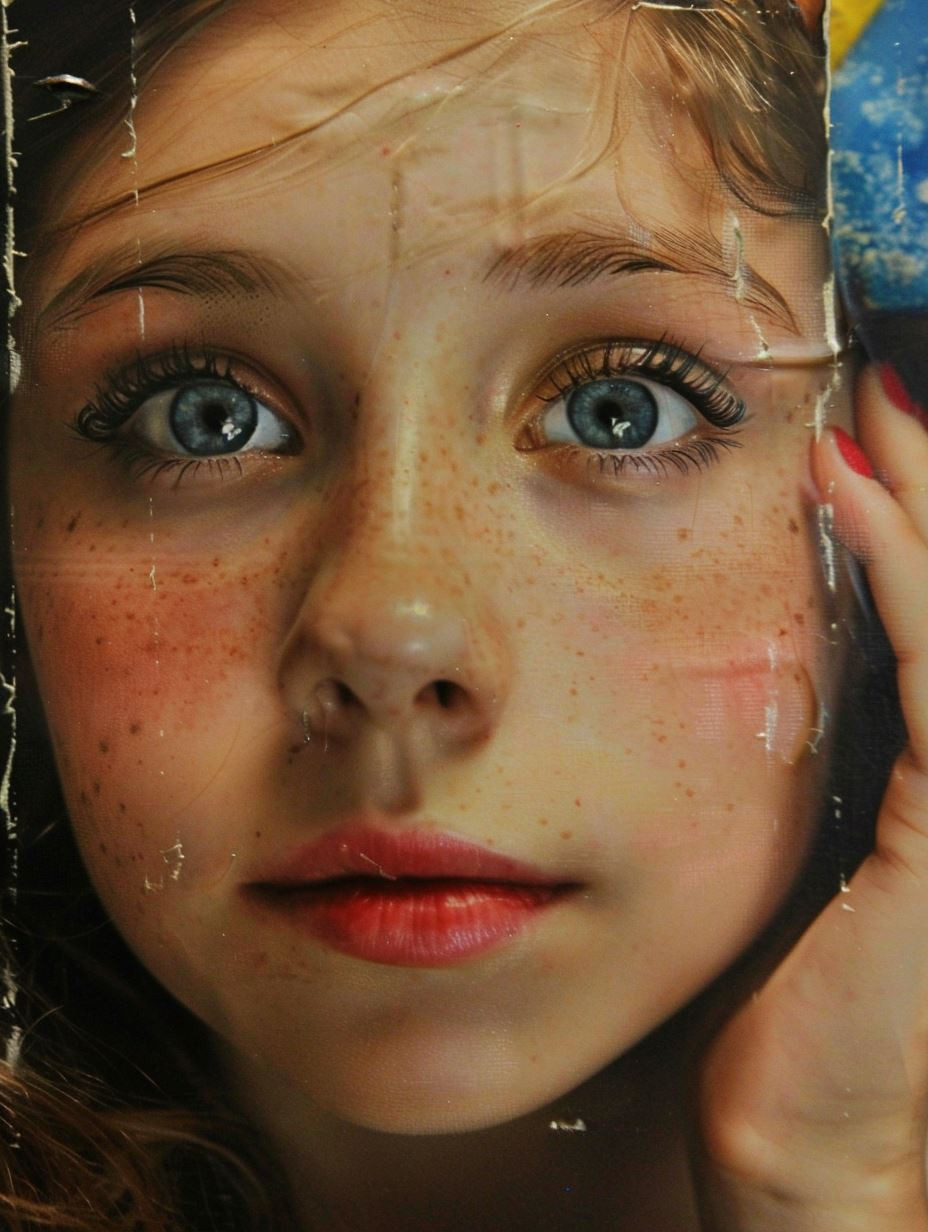 Fragile Gaze Through Glass - Image 1