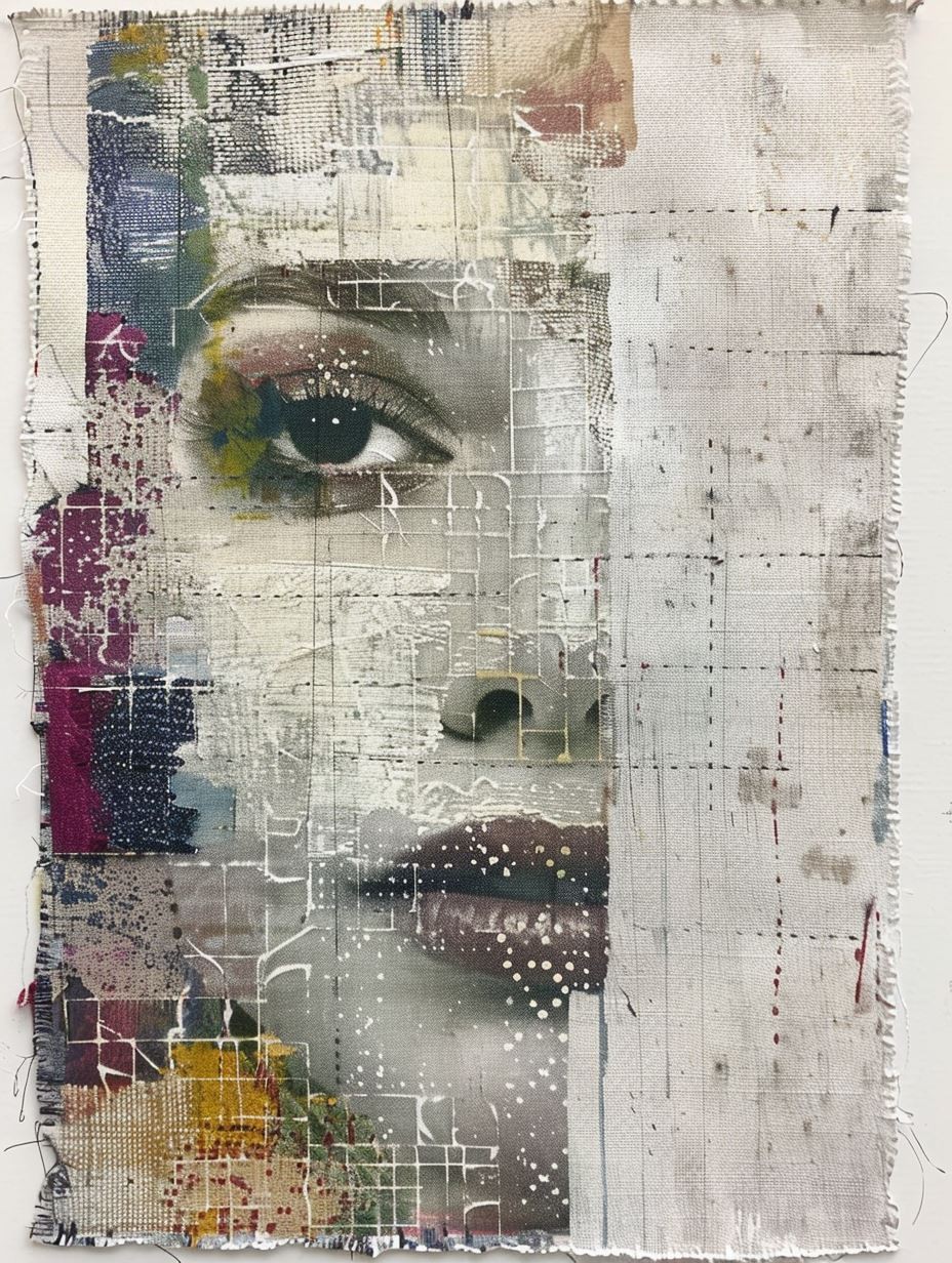 Fragmented Soul Mixed Media Portrait - Image 2